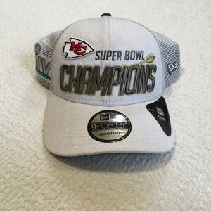 NewEra Kansas City Chiefs Super Bowl LIV Champions 9FORTY Adjustable Trucker Hat